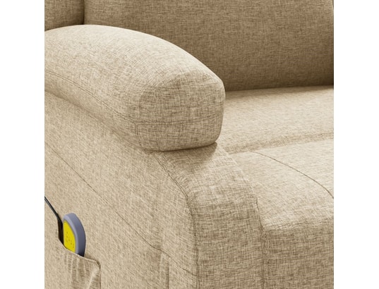 VIDAXL - Fauteuil Relaxation Fauteuil de massage - crème - tissu - 70x141x81cm