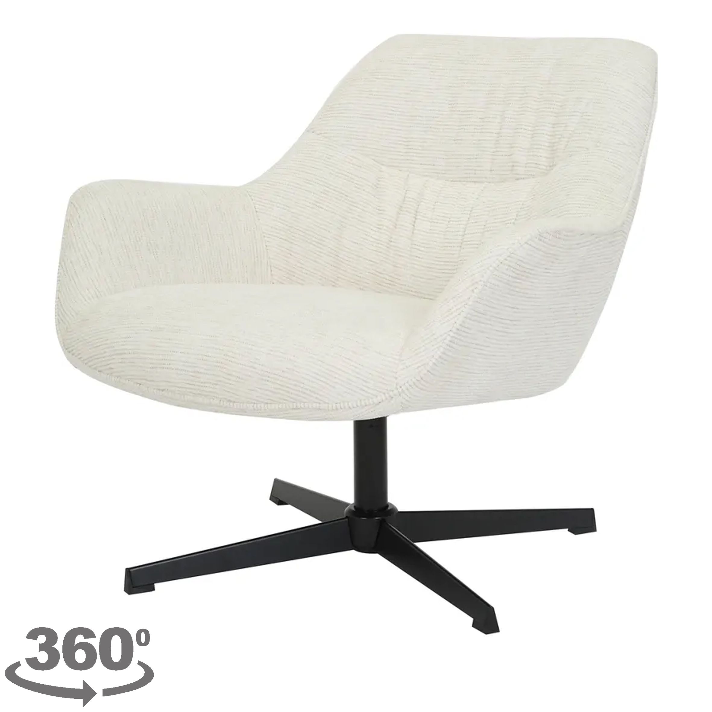 Draaifauteuil Sand Daphne B84 x D52 x H77 cm