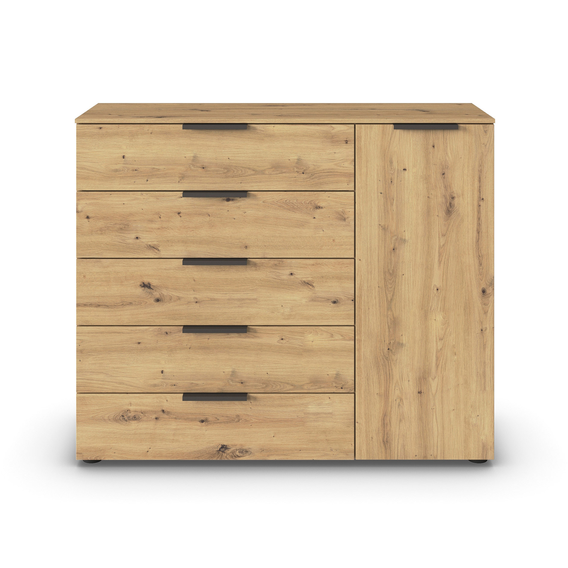 Kommode - Artisan Eiche - Graphitgriffe - 120 cm