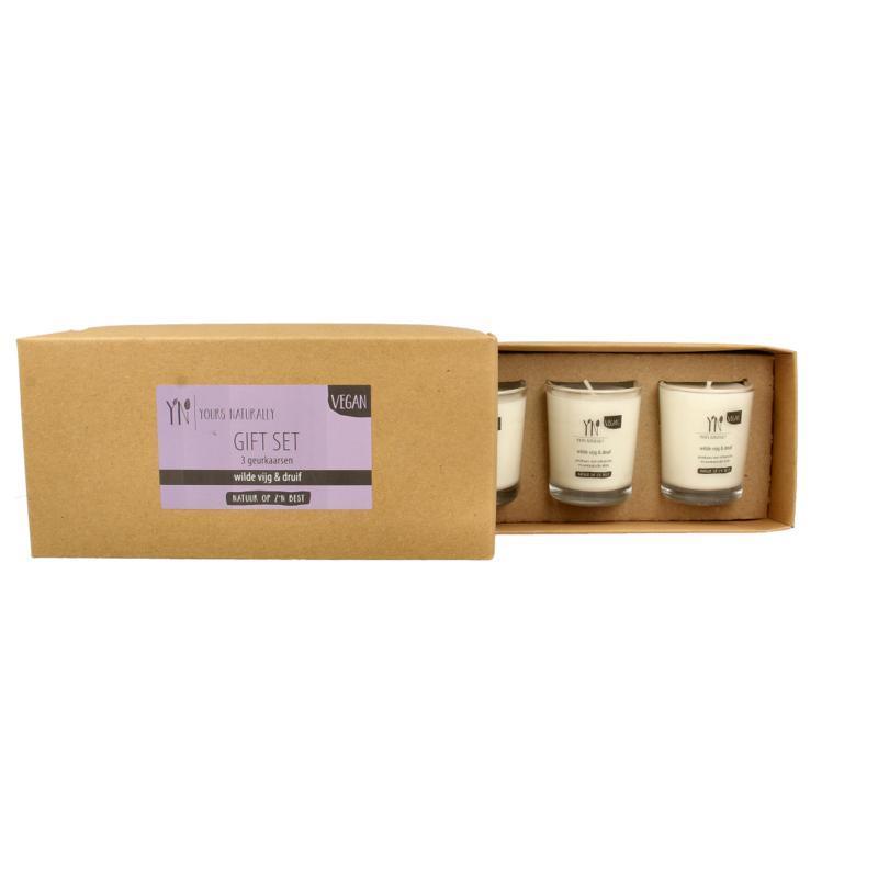 yours naturally Giftset 3 votive geurkaarsen witte jasmijn 1 Set