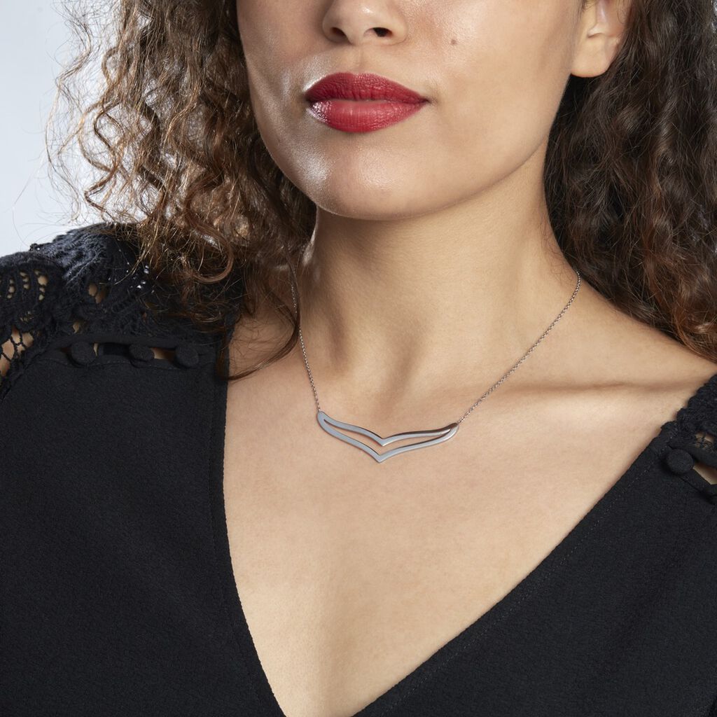 Collier Wilna Acier Blanc