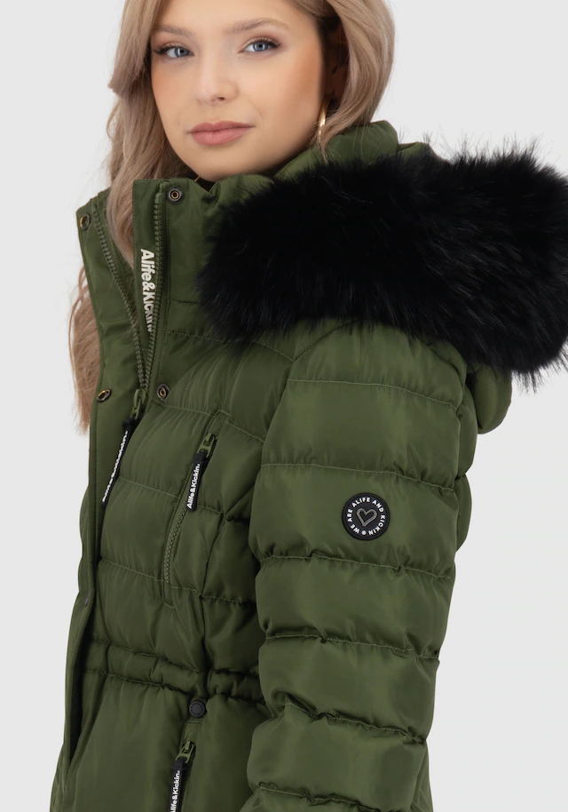 Alife & Kickin Steppmantel »MoonwalcAK A«, winterlicher Kurzmantel mit abnehmbarem Fellimitat