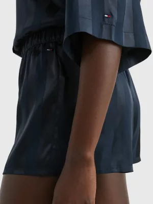 Shorts de pijama com estampa tonal