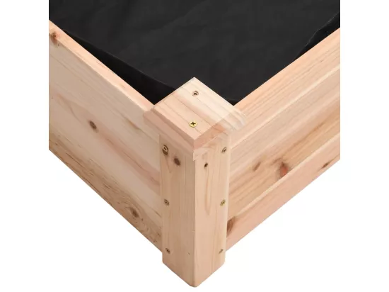 Jardinière bac lit surélevé bois marron 240 x 45 x 25 cm 02_0039843
