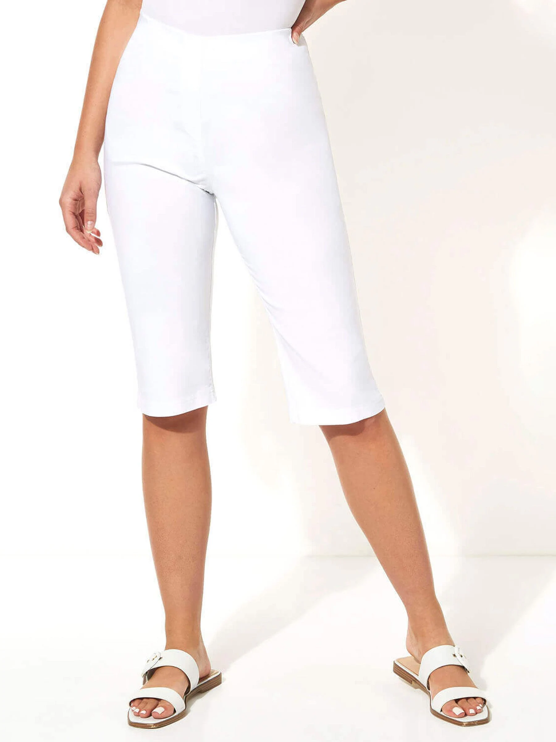 Wit - Roman - Knielange stretchshort