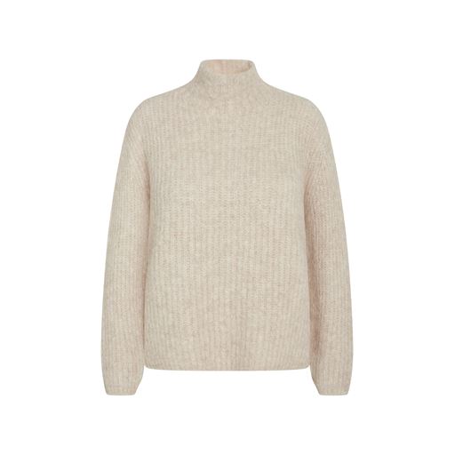 Bruuns Bazaar Syringa Rika Striktrøje, Beige Melange, XL