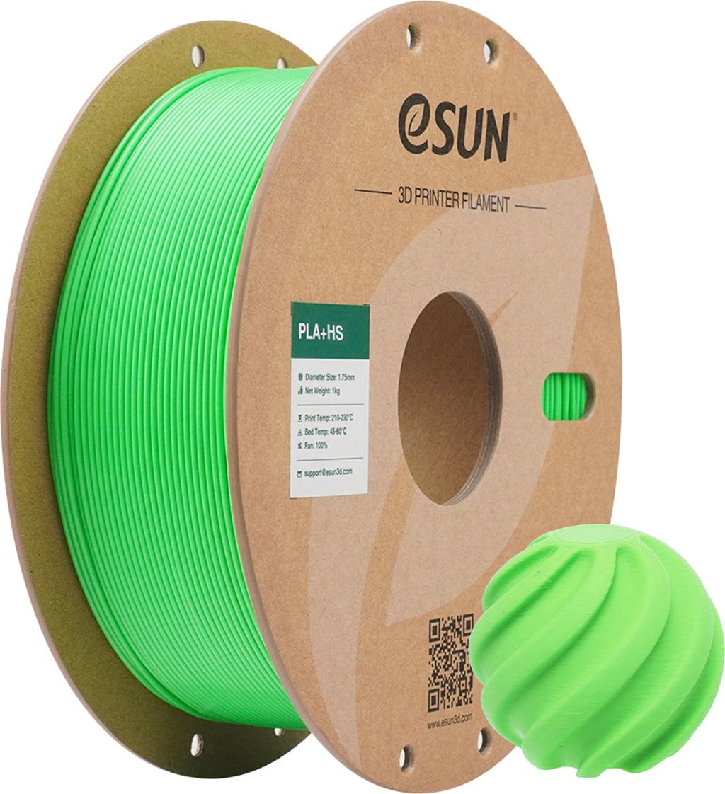 eSUN  PLA+HS RGB Green, 1,75 mm / 1000 g    PLA Filament für den Hochgeschwindigkeitsdruck in RGB Green