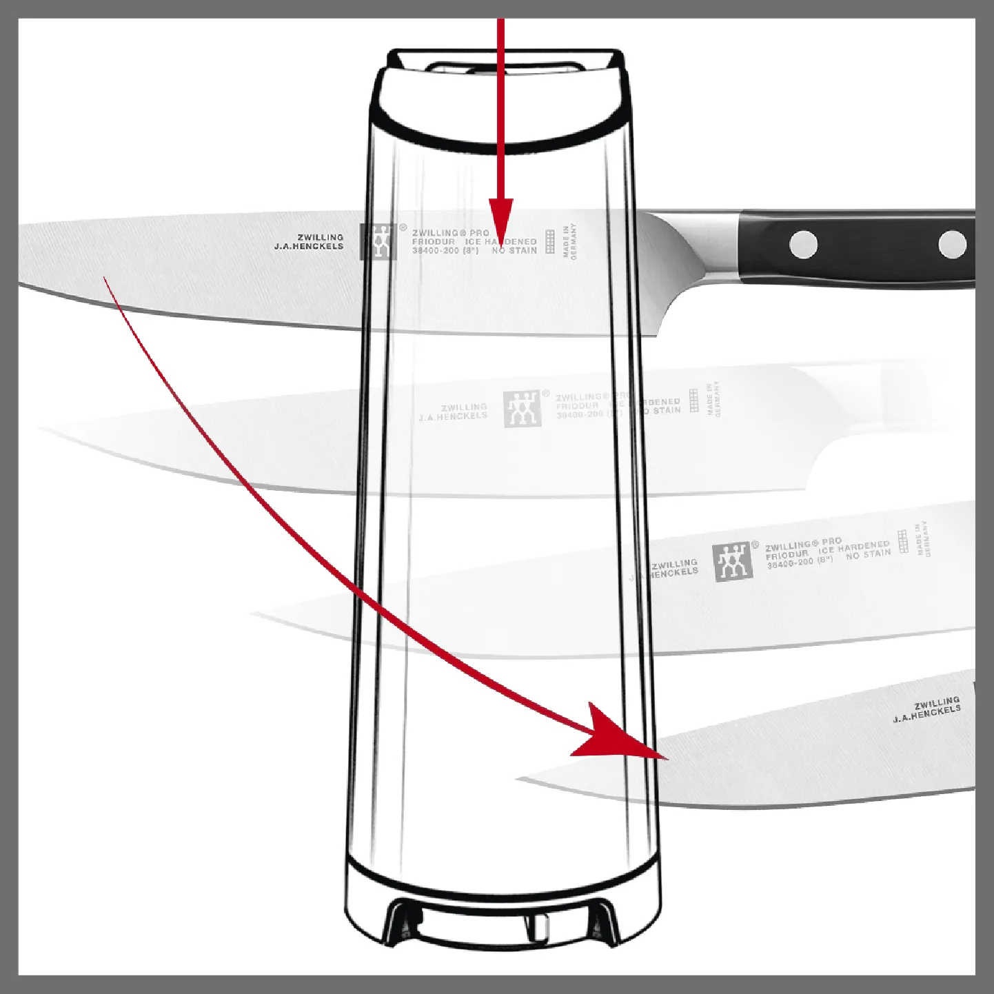 Zwilling V-edge Knivsliber
