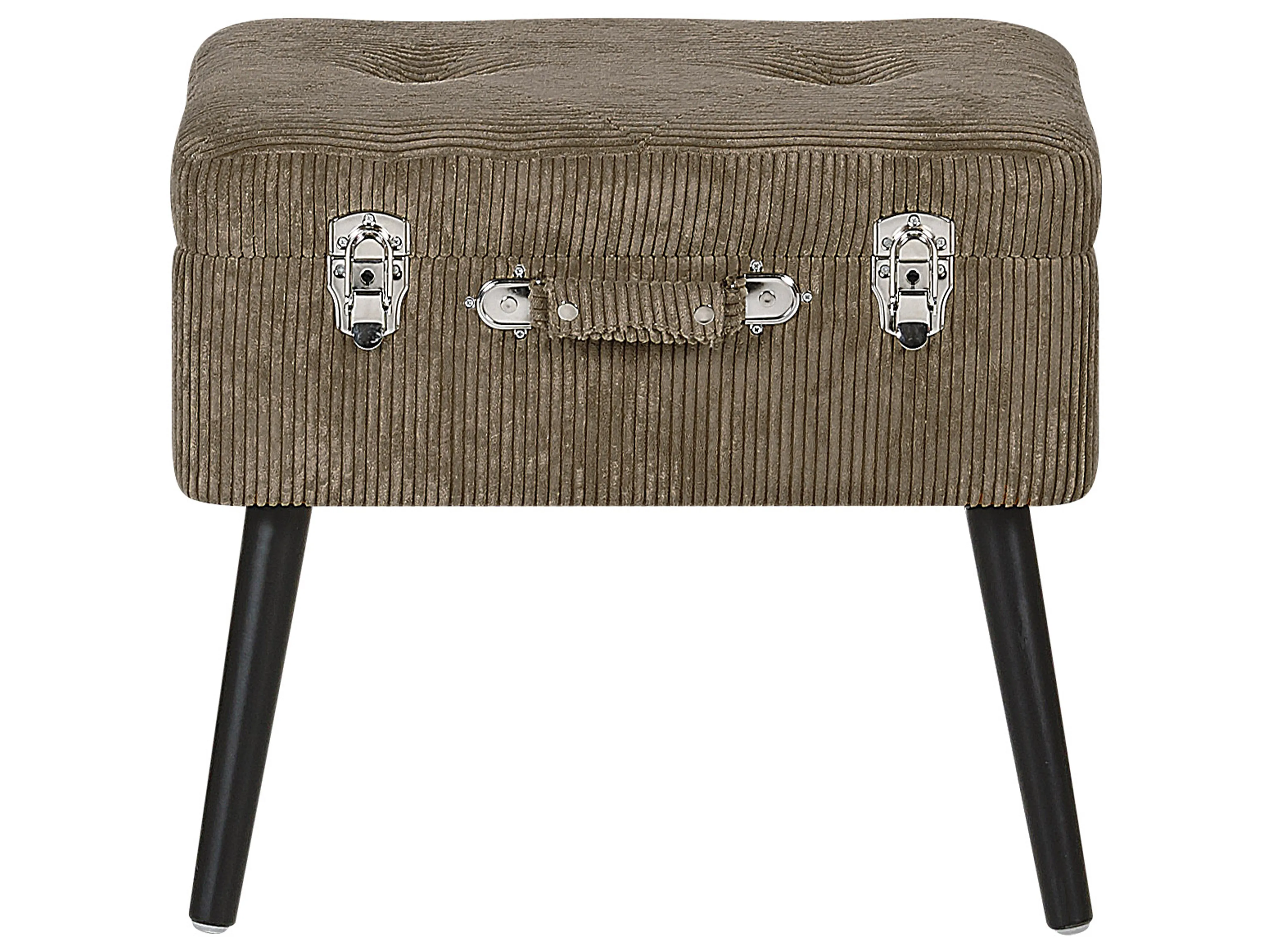 Hocker met opbergruimte MALLARD Corduroy Lichtbruin