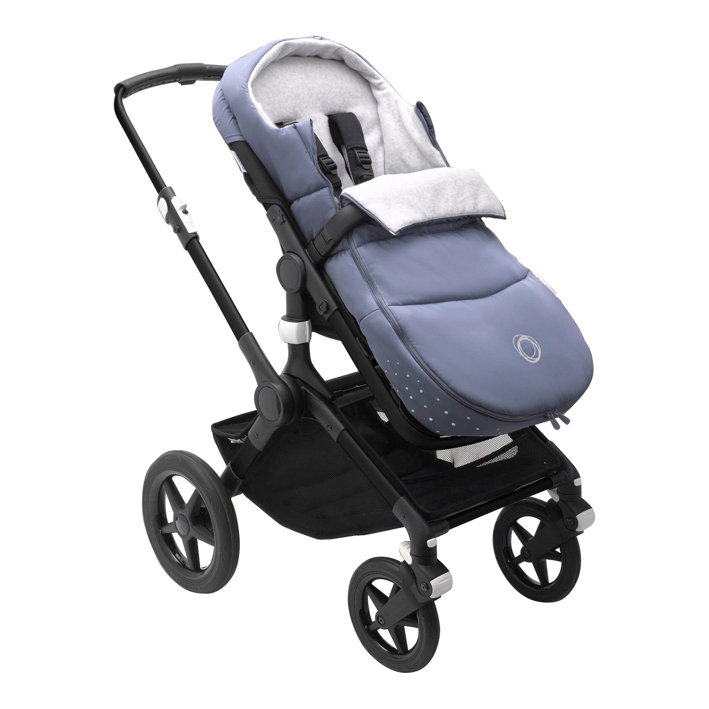 Bugaboo - Fox Cub Kombikinderwagen Trio-Set inkl. Fußsack und Getränkehalter black / stormy blue