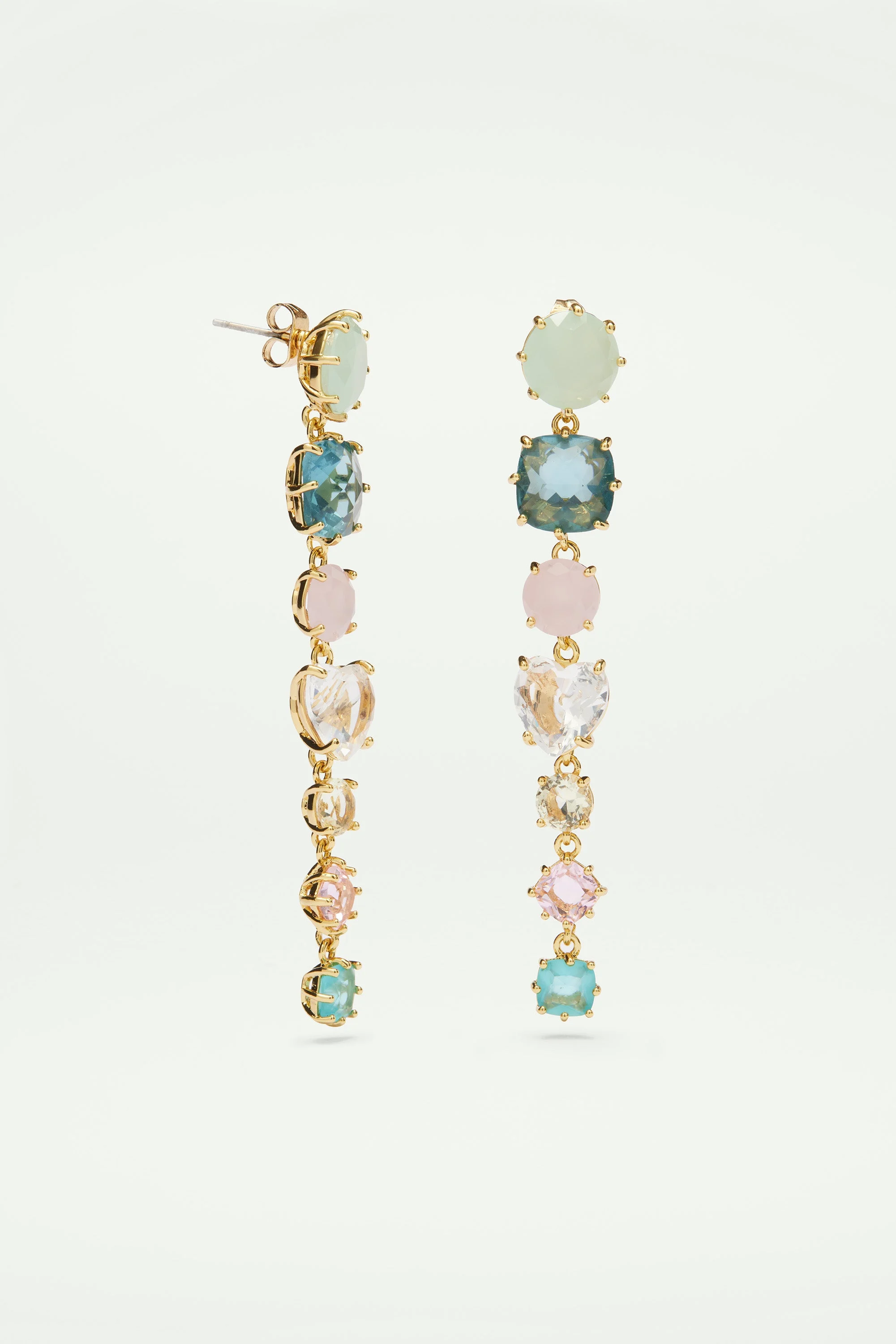Boucles d'oreilles 7 pierres la diamantine acqua azzura | Bleu