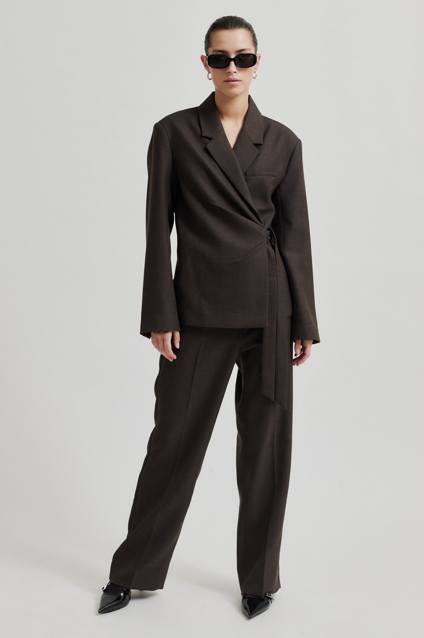 Second Female  Maximus Wrap blazer - Mulch