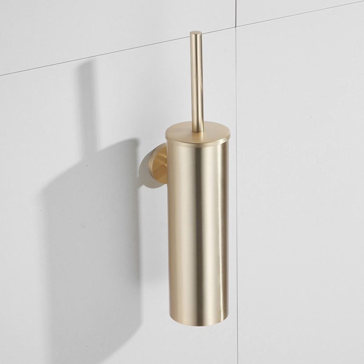 Saniclear Brass geborsteld messing / goud toilet accessoire set incl toiletborstel, rolhouder en haak