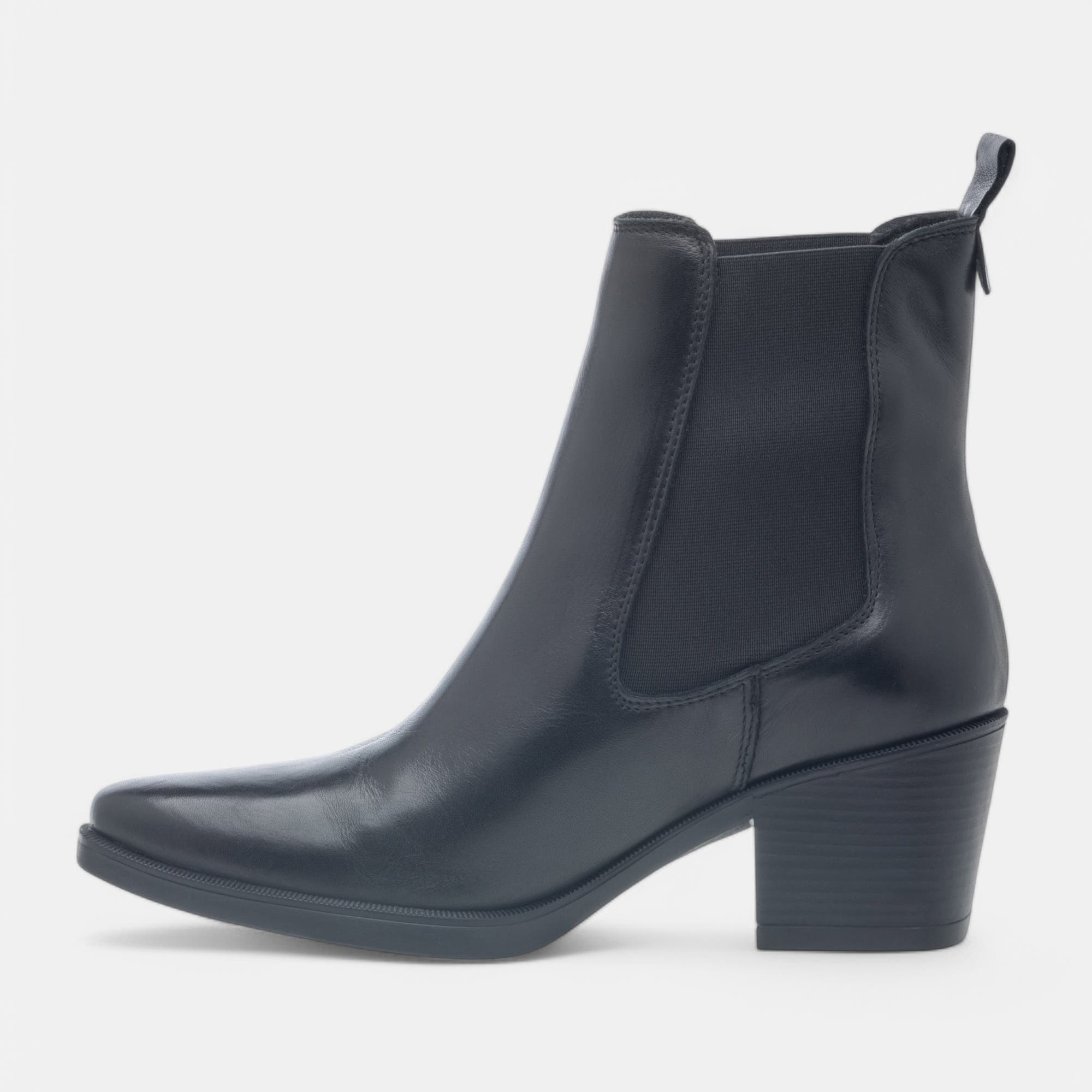 Santiags à talon Femme en cuir noir