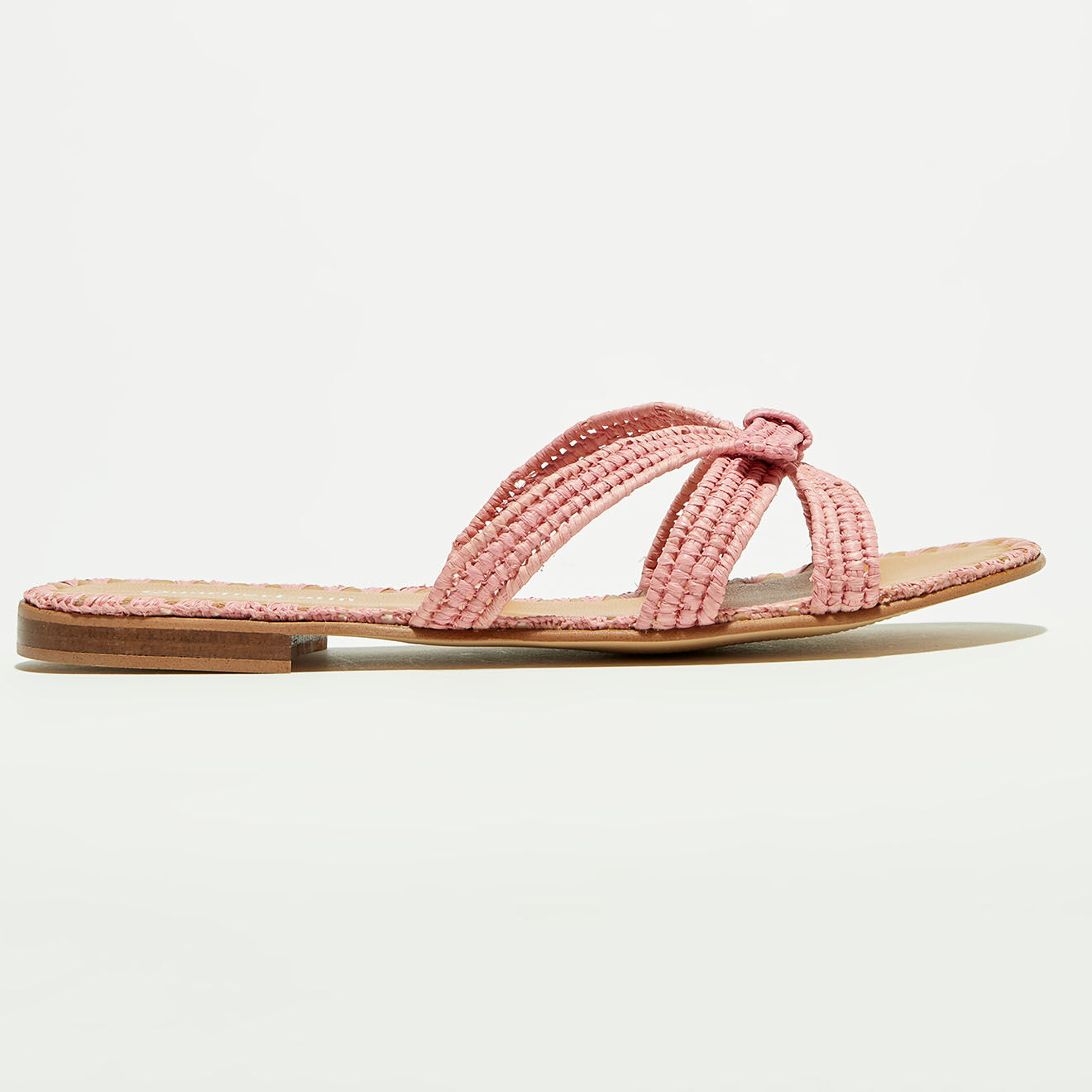 Quartier Latin Mules en Raphia roses