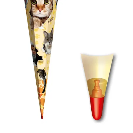 Roth Schultüte Katzenparty groß, 85 cm, eckig