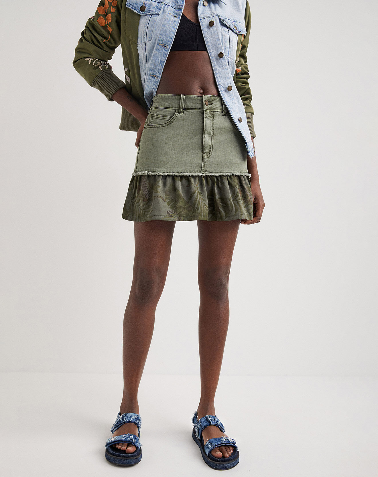 Desigual Jupe Eline verte