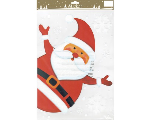 Kerst raamdecoratie 45,8 x 31 cm, kleurrijk, willekeurige selectie van kleuren en patronen
