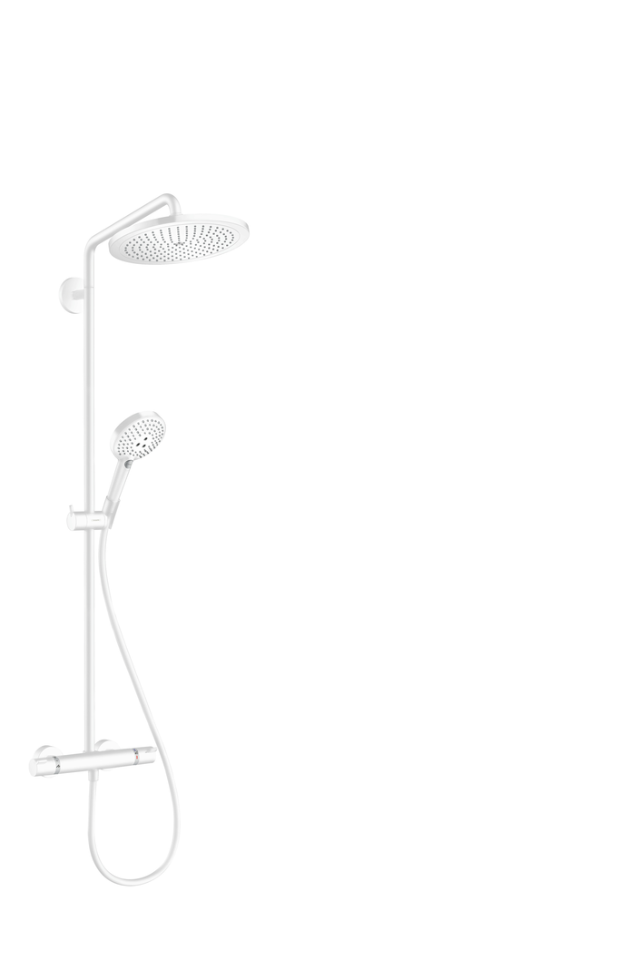 Hansgrohe Croma Select S opbouw regendouche met thermostaat waterbesparend wit mat
