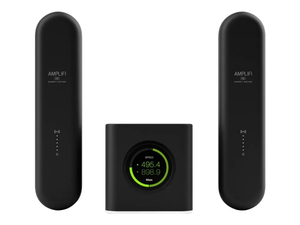 Ubiquiti AmpliFi AFi-G - Gamer's Edition - - Wi-Fi-system - (router, 2 extendere) - op til 20.000 sq.ft - mesh - 1GbE - Wi-Fi 5 - Dual Band
