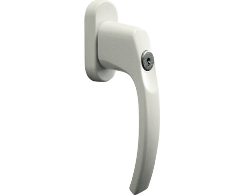 Raamkruk (raamkruk) Nepomuk aluminium/wit-mat afsluitbaar