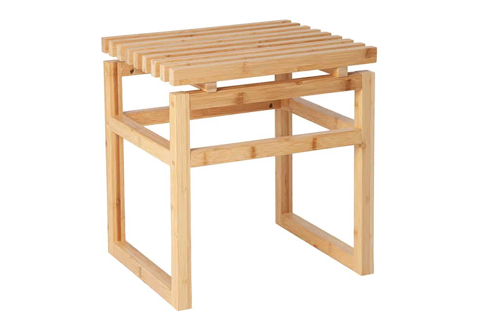 Design Sitzhocker LAGOON SPA 40cm Bambusholz Badhocker