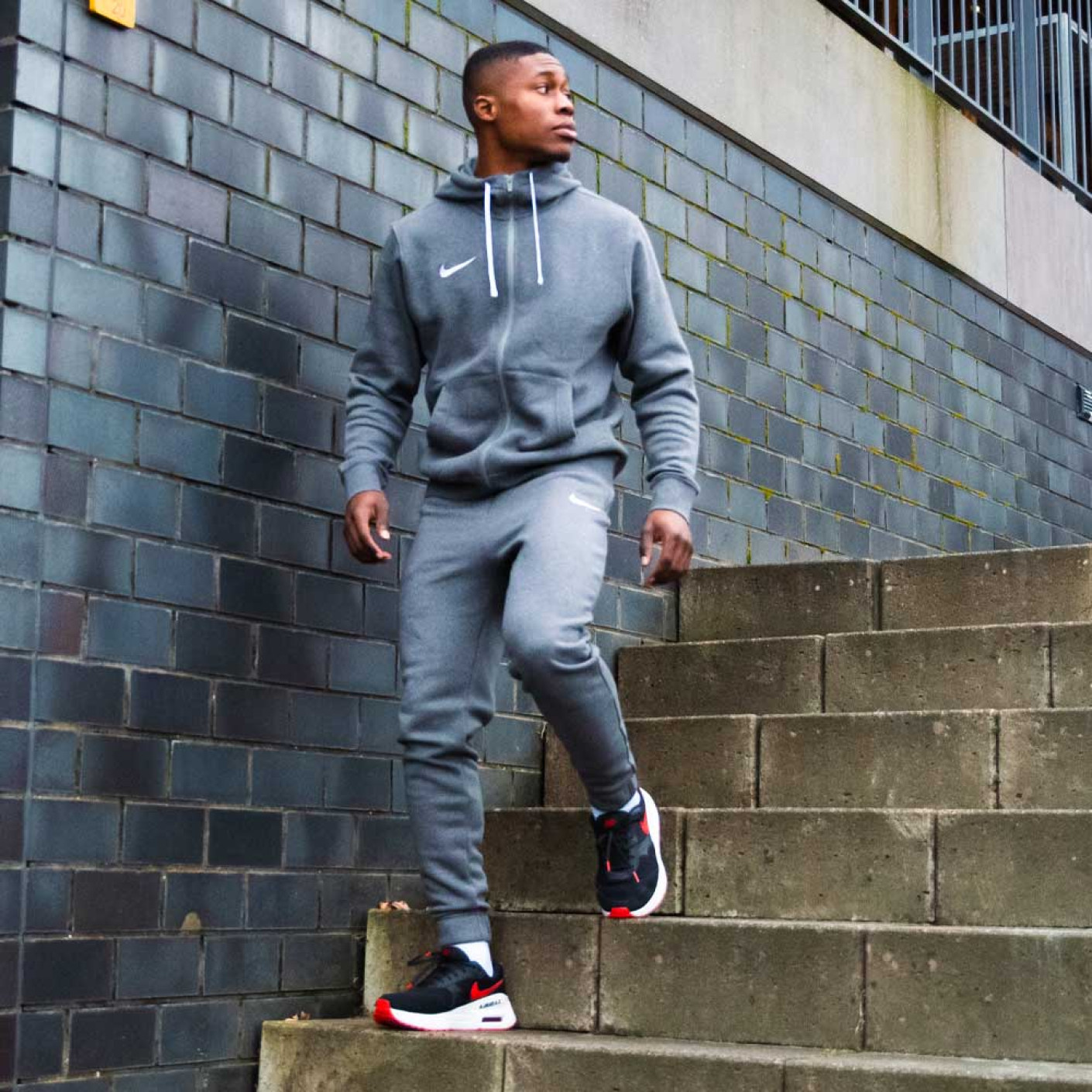 Nike Park 20 Fleece Full-Zip Trainingspak Donkergrijs Wit