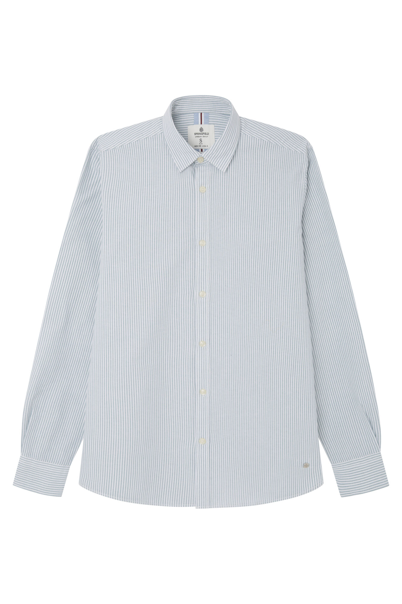 Camisa listrada com pontos minúsculos
