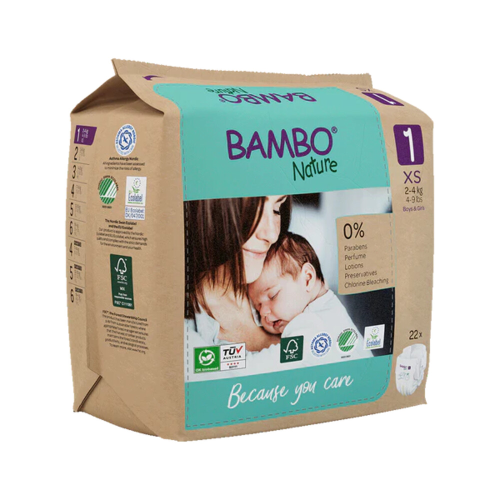 Bambo Nature Luiers Maat 1 (2-4 kg)22 stuks
