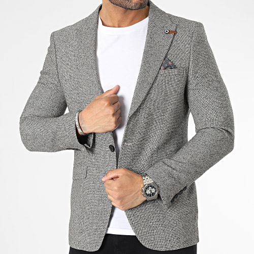 Veste Blazer Noir Chiné