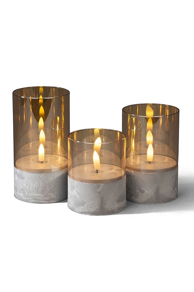 B/O Led-lys med glass 15 cm