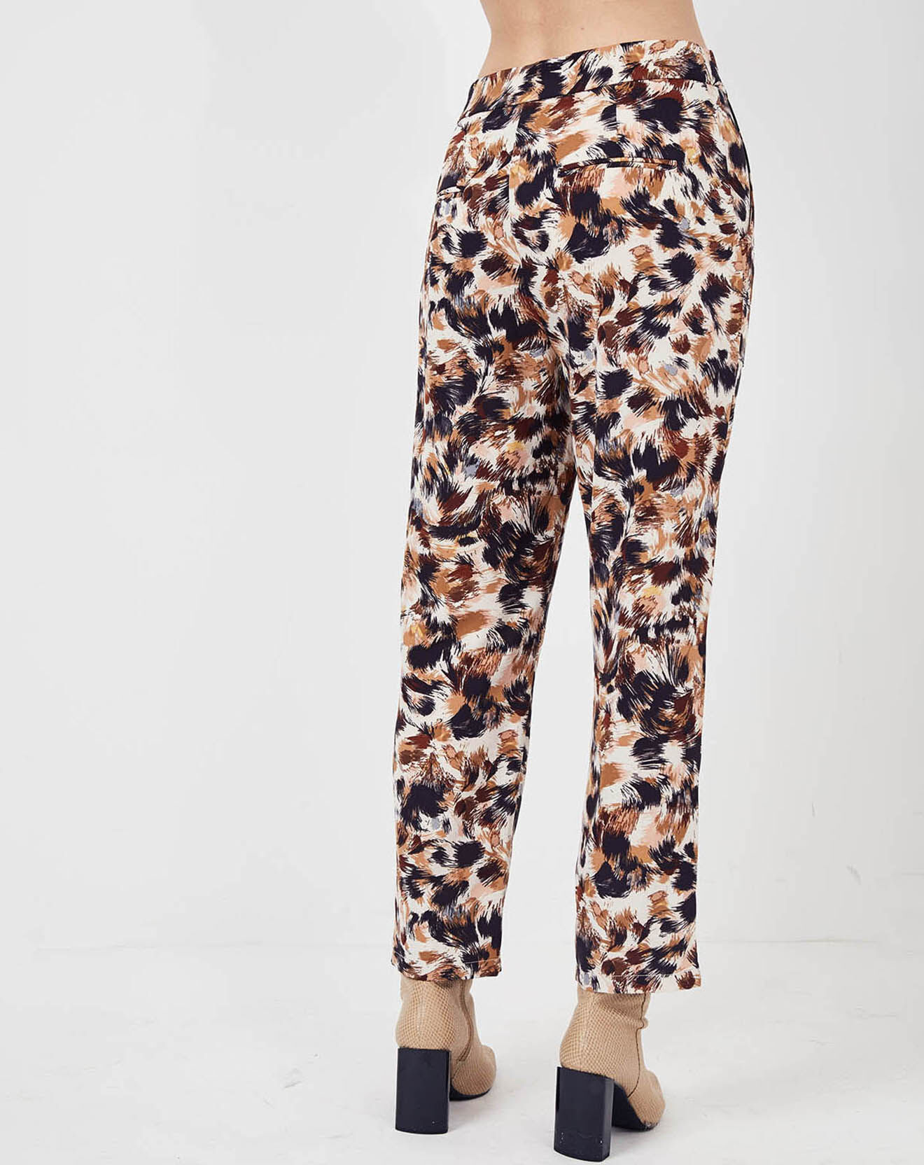 See u Soon Pantalon Fuchsia imprimé multicolore