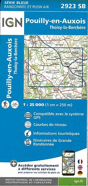 IGN - 2923 SB POUILLY EN AUXOIS 1 25 000