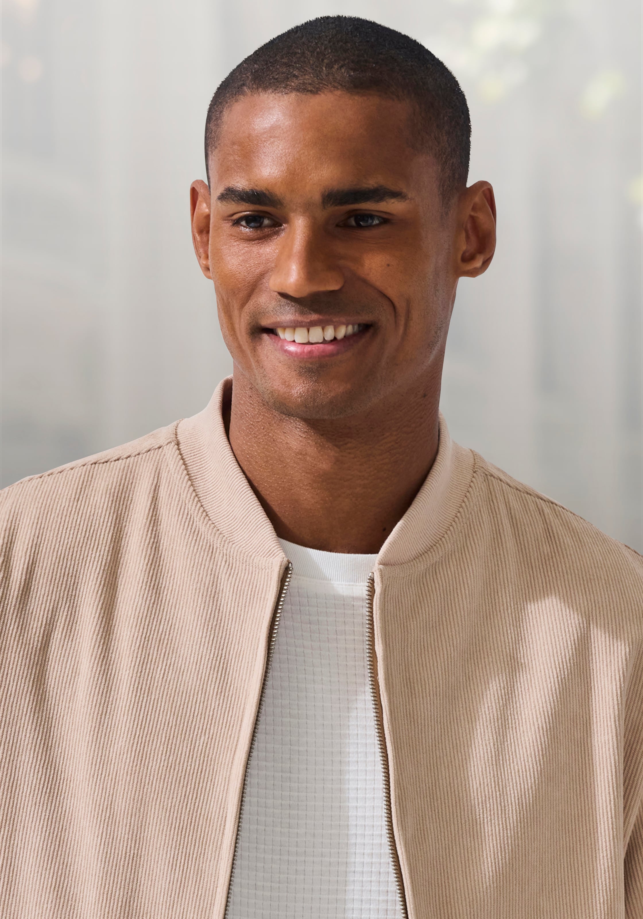 H.I.S Cordjacke »- Blouson mit Reissverschluss« , Pilotenjacke / Übergangsjacke aus Cord, regular fit