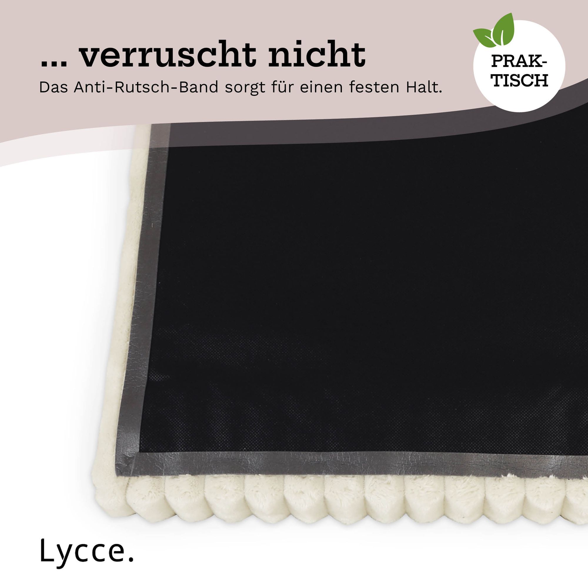 Lycce Klemmkissen Sitzkissen DELUXE 1 Leiste, super breiter Cordstoff