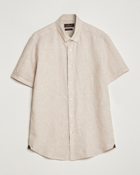 Morris Douglas Short Sleeve Linen Shirt Light Blue