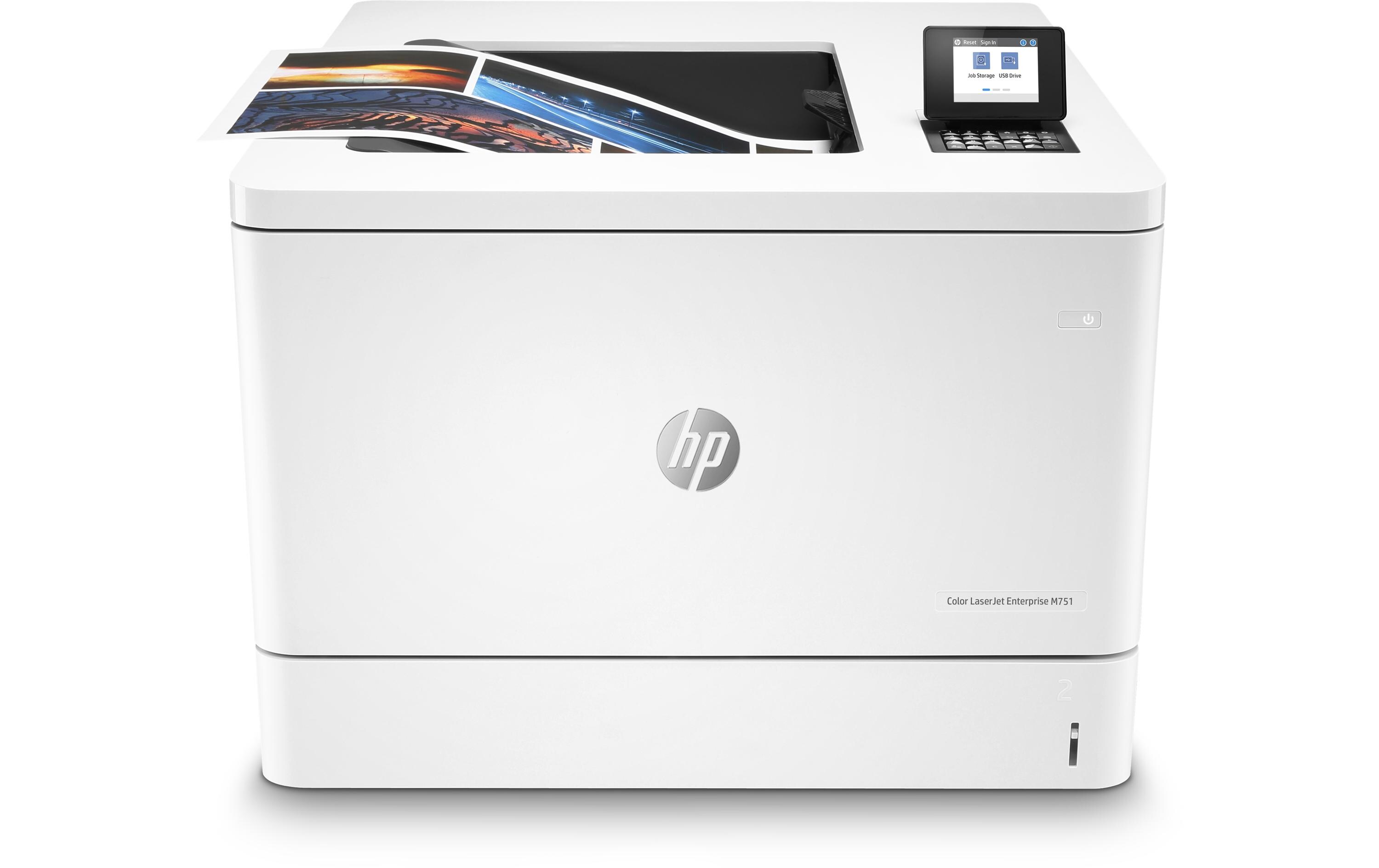 Drucker Color LaserJet Enterprise M751dn<br>Schneller, netzwerkfähiger Farblaser-Drucker mit automatischer Duplexeinheit