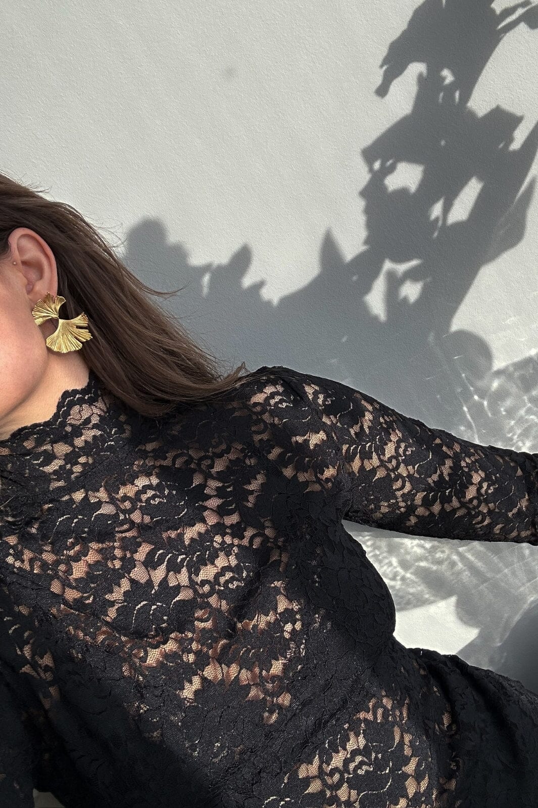 Neo Noir Liza Laceflower Blouse black