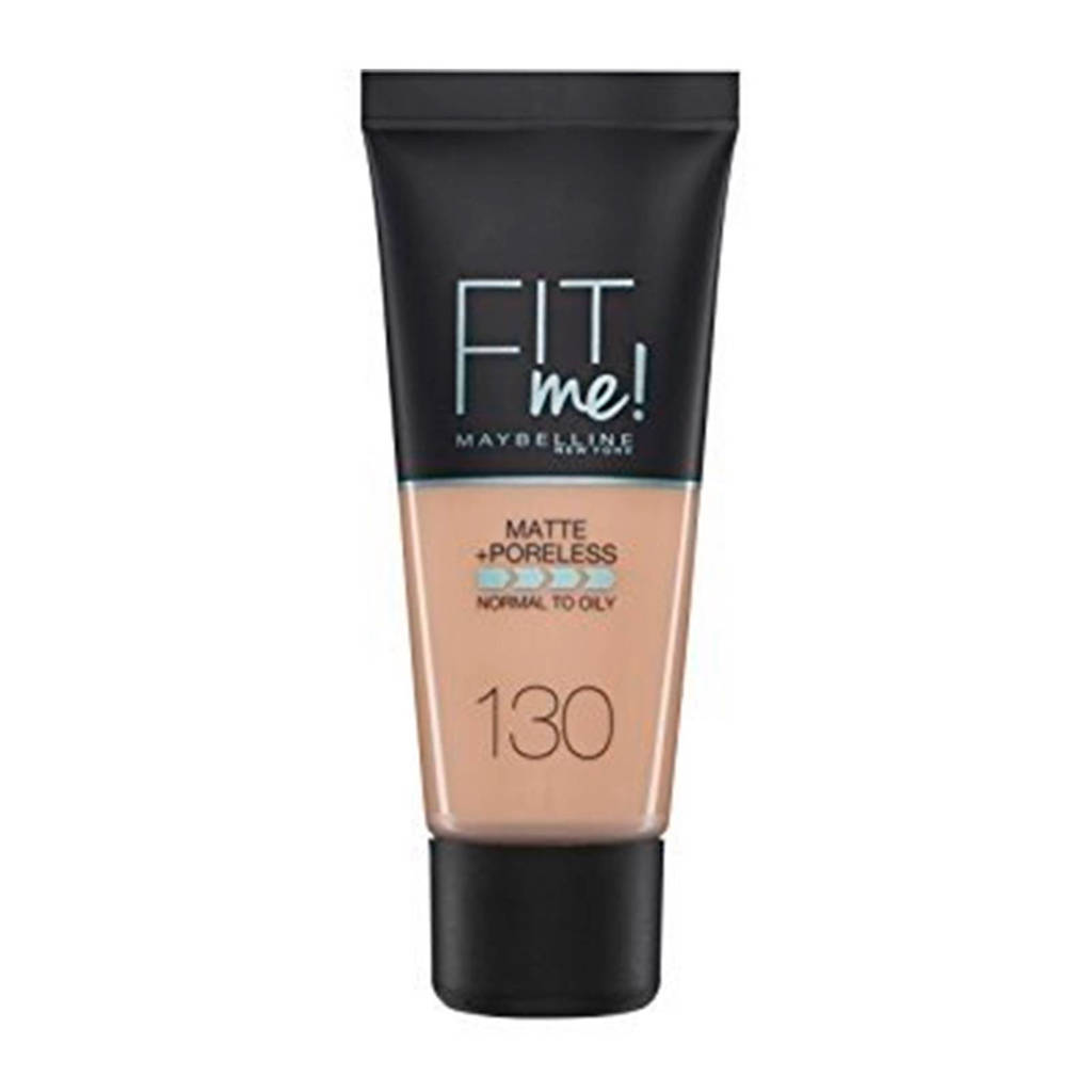 Dekkend maar blend niet fijnFit Me! Matte + Poreless liquid foundation - 130 Buff Beige