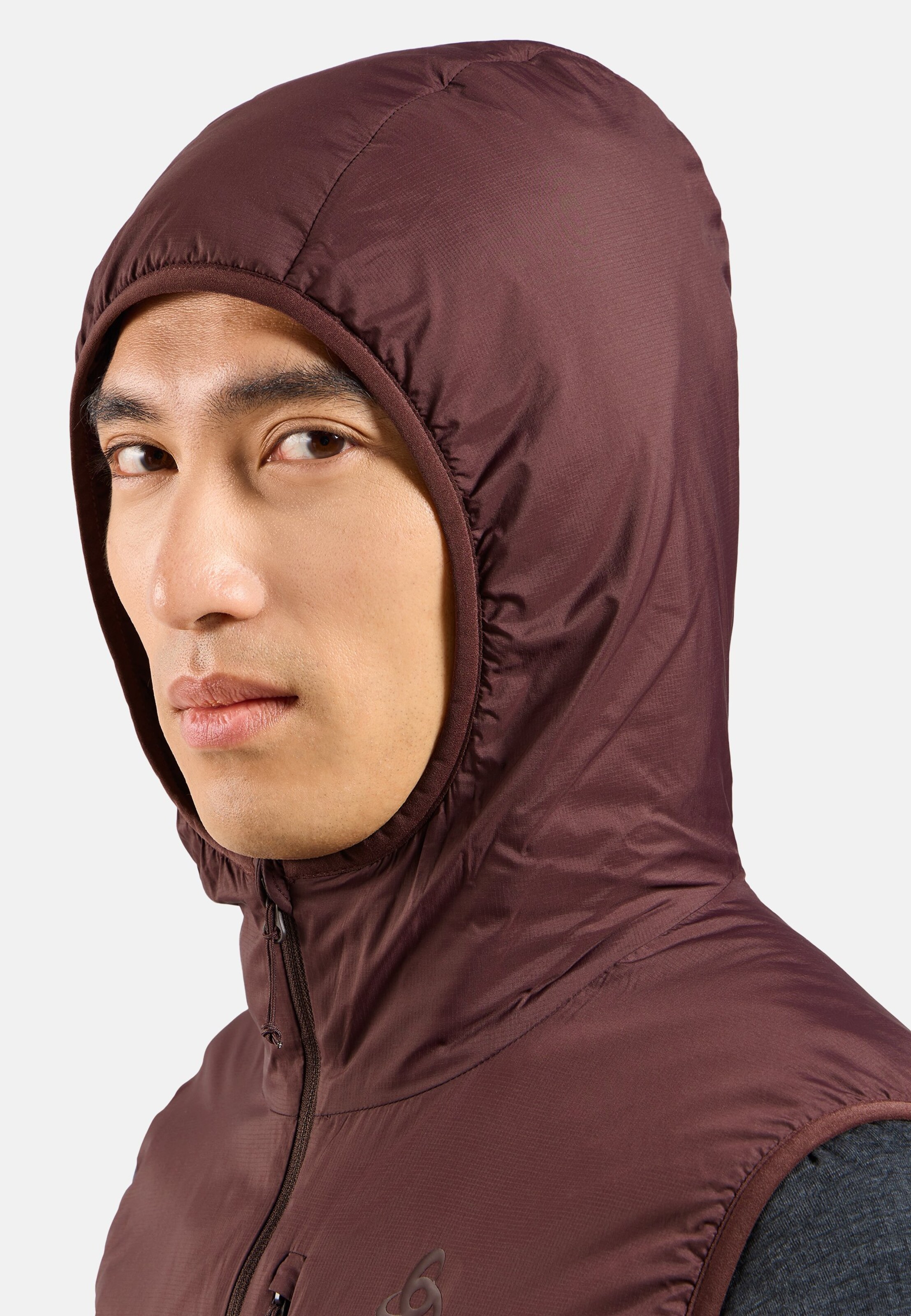 Isolierte Ascent Hybridweste mit Wolle in fudge