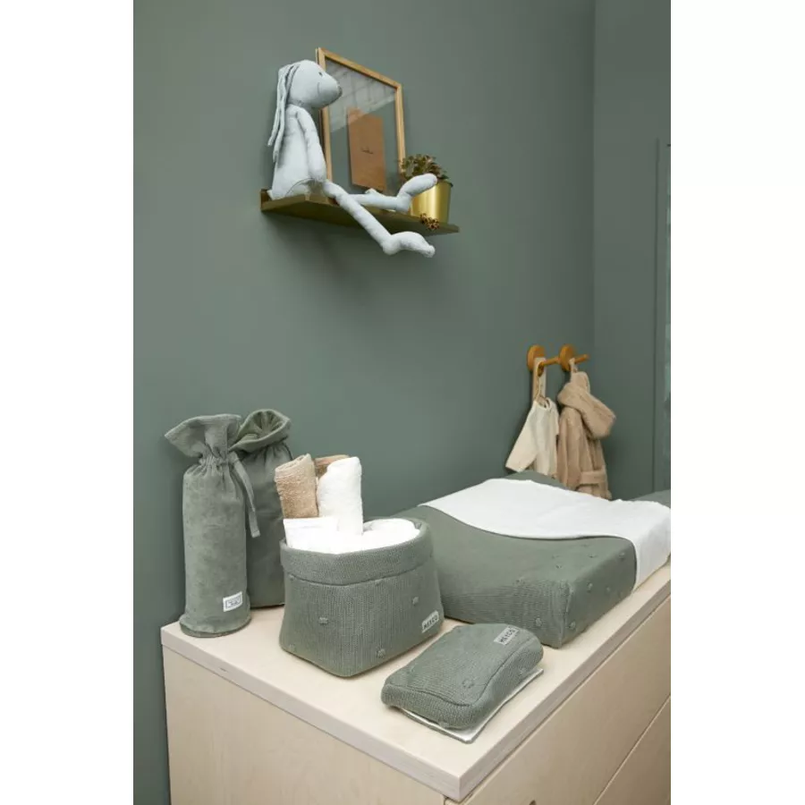 MEYCO Wickeltischkörbchen klein Knots Forest Green