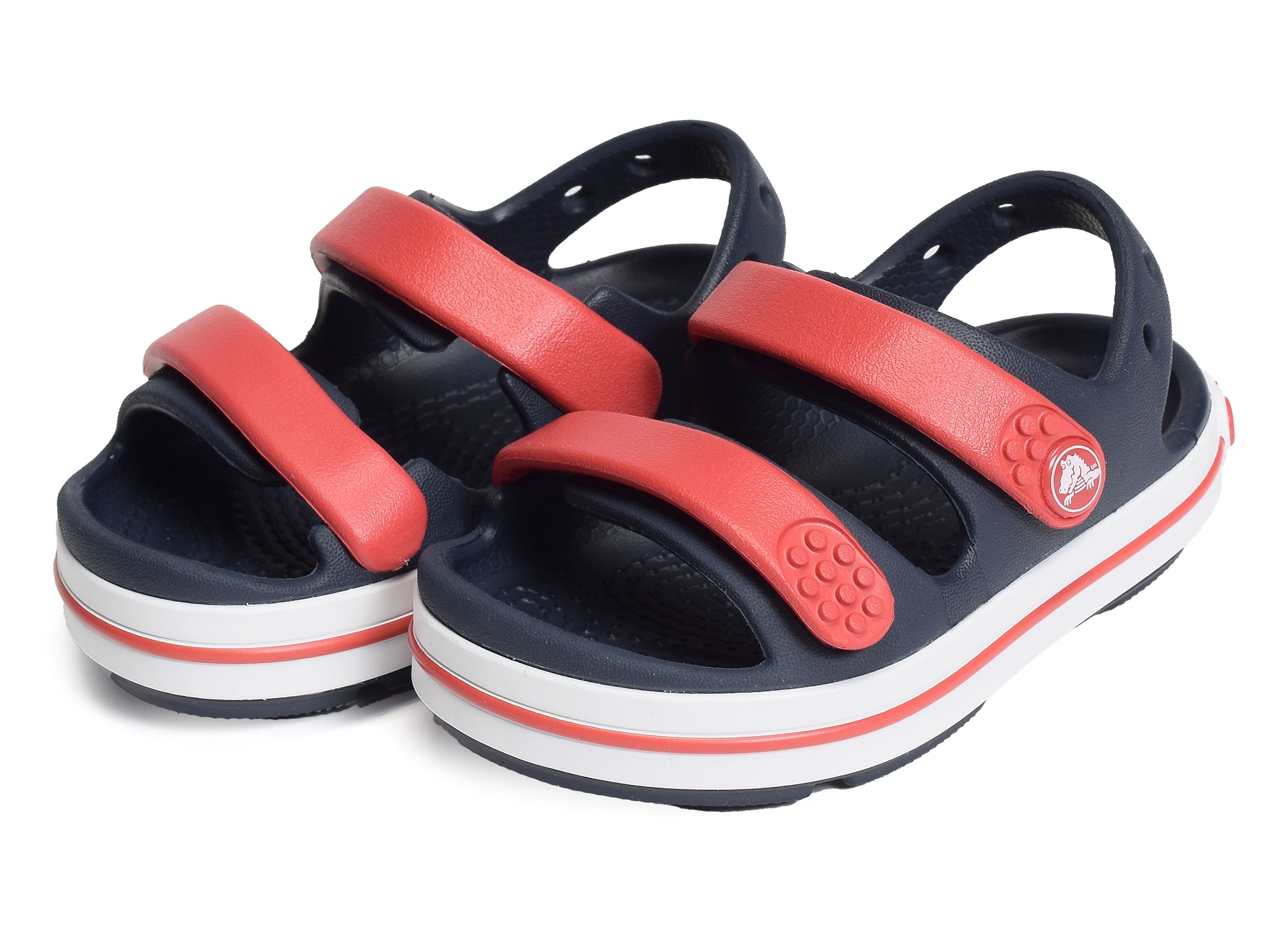 Crocband cruiser sandal boy marine rouge