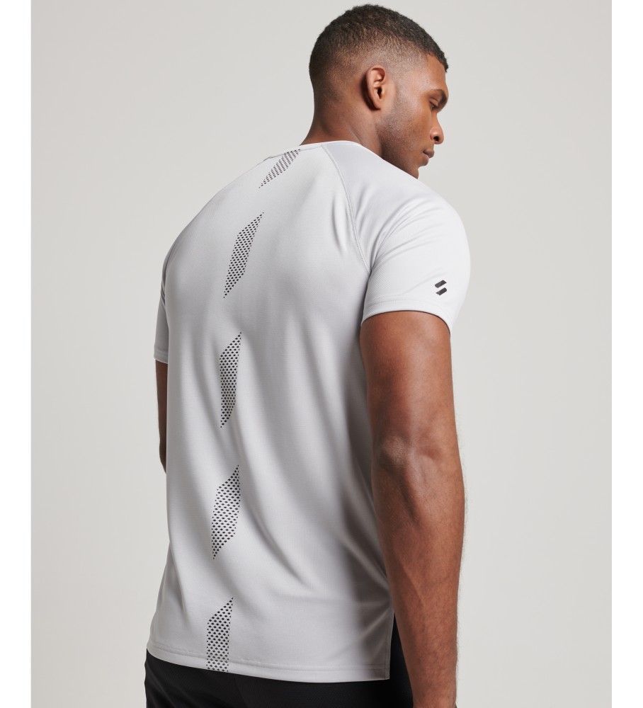 Camiseta Superdry Train Active Graphic de manga curta cinza