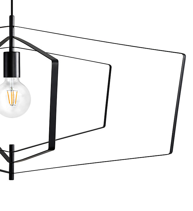 Suspension Nedoki E27 42W L.90xH.178cm noir GoodHome