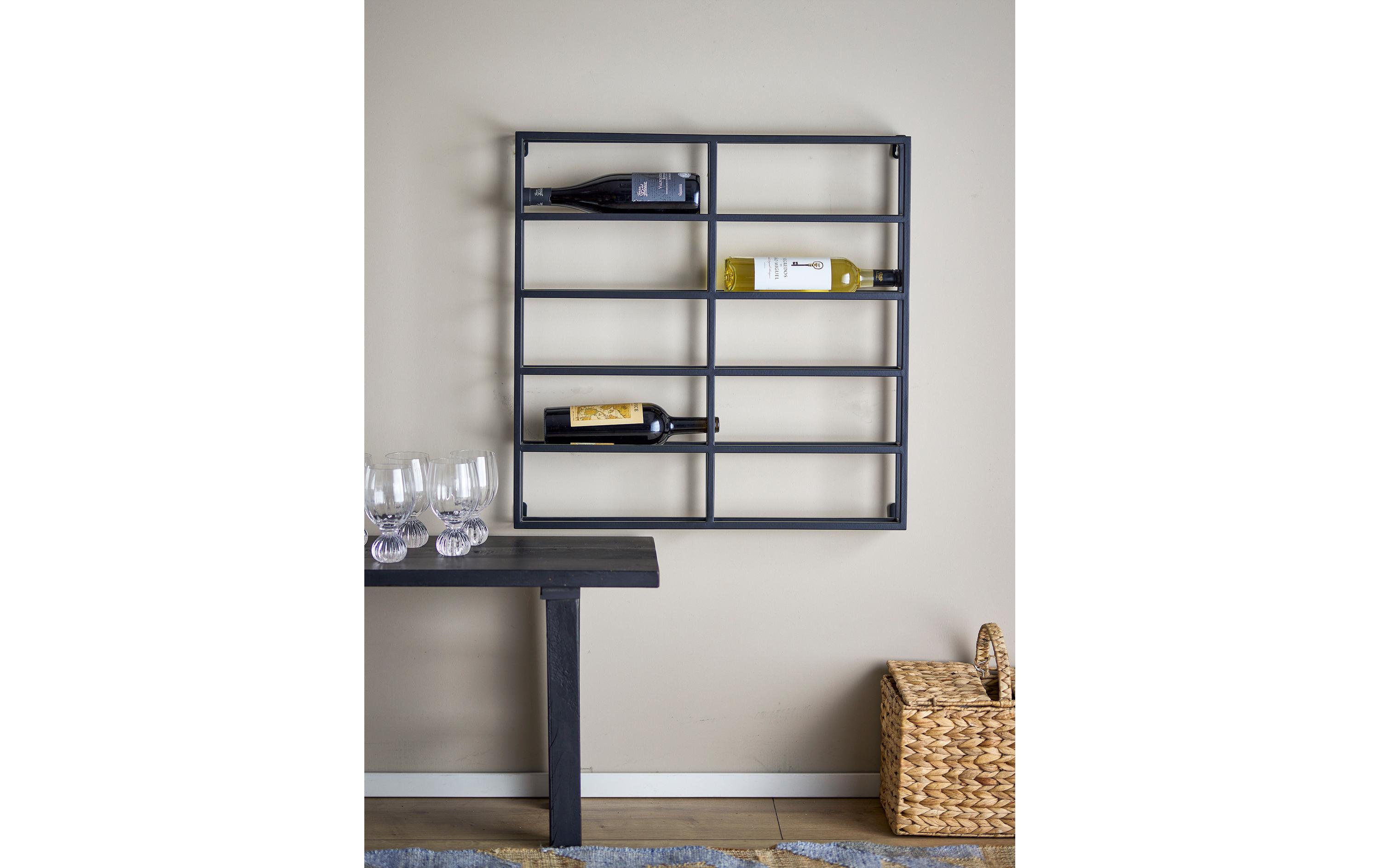 Weinregal Magne für 12 Flaschen, Schwarz<br>Moderne Weinaufbewahrung mit elegantem Design