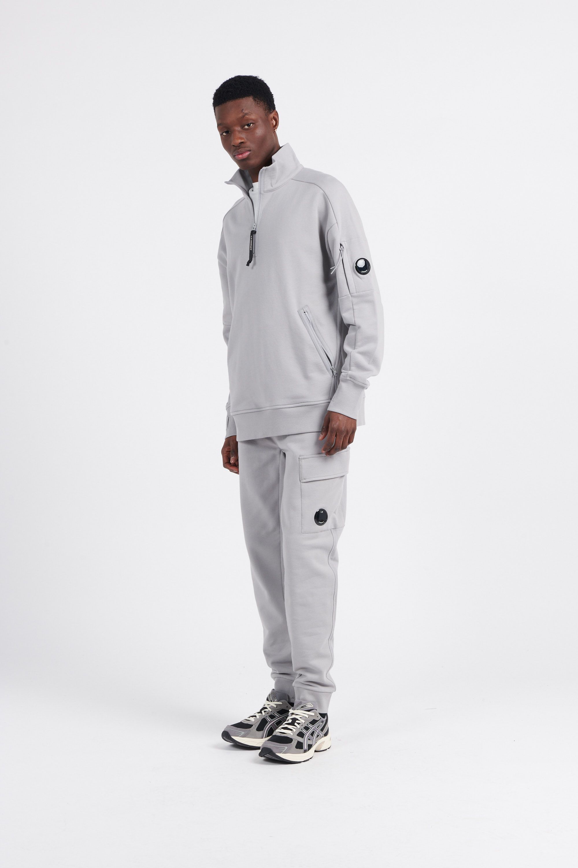 C.P. COMPANY Sweat DIAGONAL RAISED FLEECE Gris
