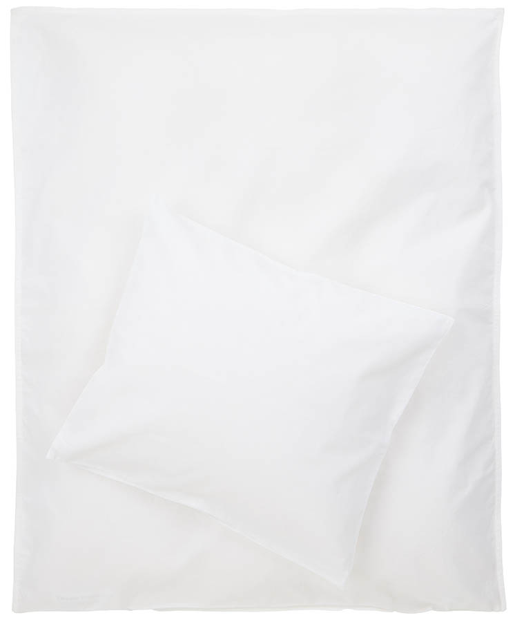Plain cotton bomullsengesett 100x140 hvit