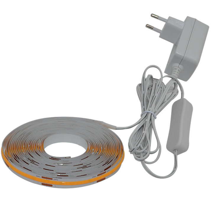Ruban lumineux Cacella LED intégrée blanc chaud IP20 2000lm 24W L.500cm jaune GoodHome
