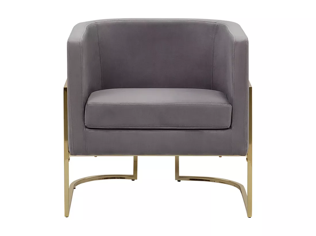 Fauteuil SIRKKA Velours Gris