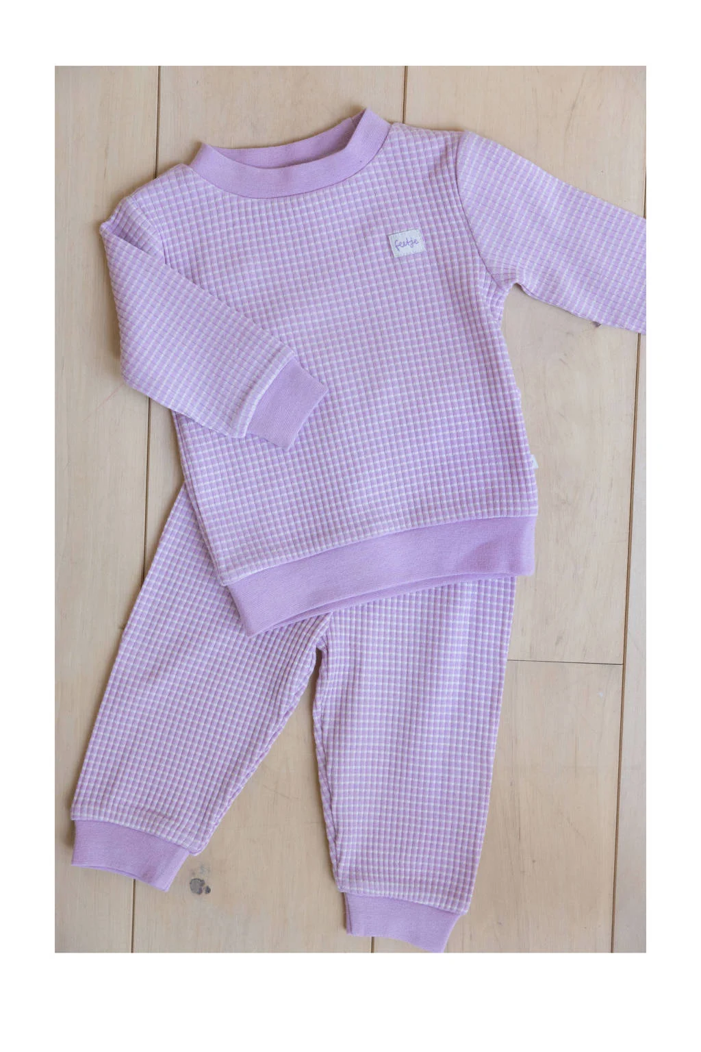 Feetje unisex wafel pyjama lila